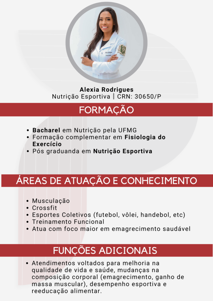 Nutrição Esportiva Alexia Rodrigues